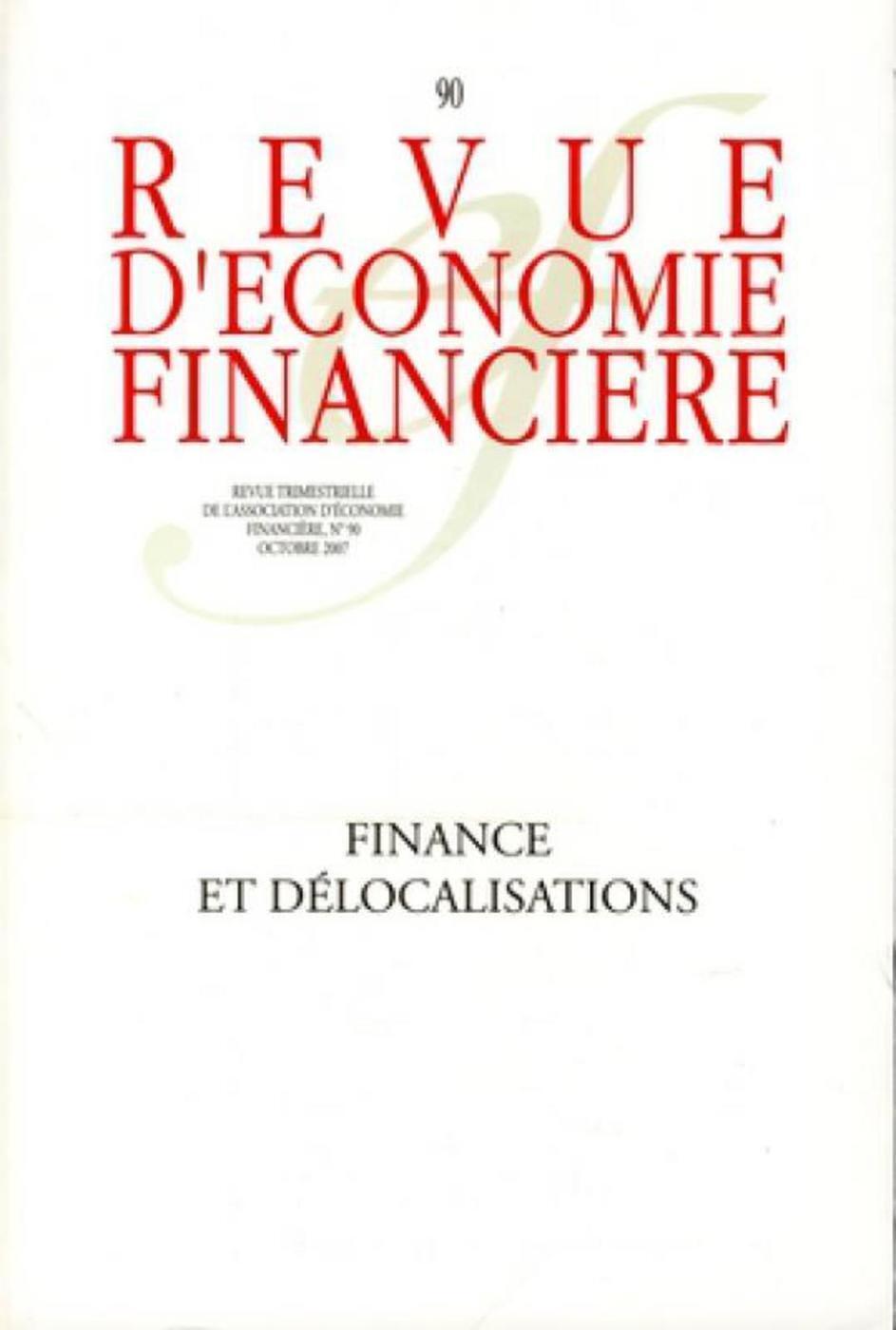 Finances et délocalisations - N° 90 - Ocobre 2007