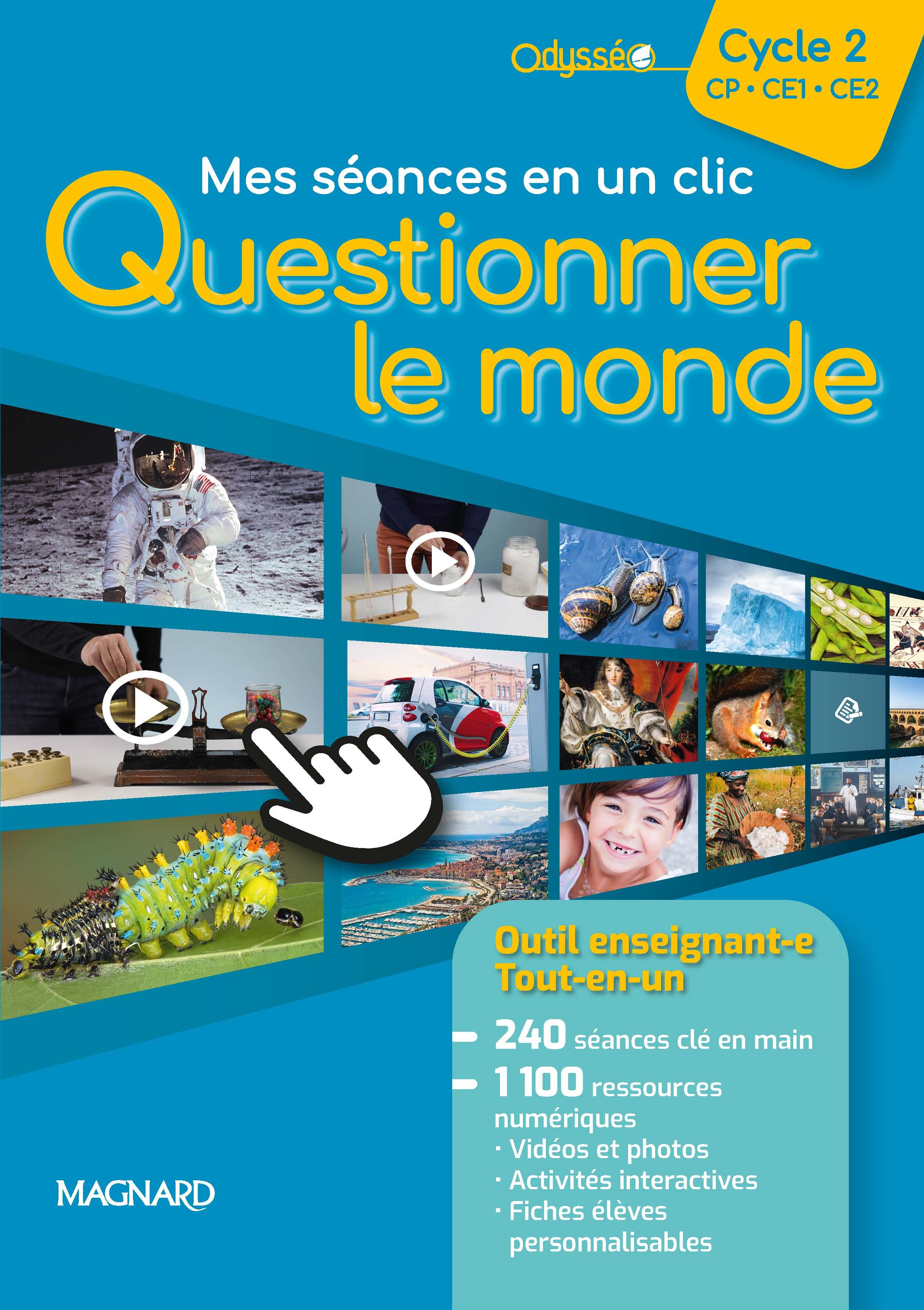 Odysséo Mes séances en un clic Questionner le monde Cycle 2 (2022) - Guide enseignant papier + Ressources numériques