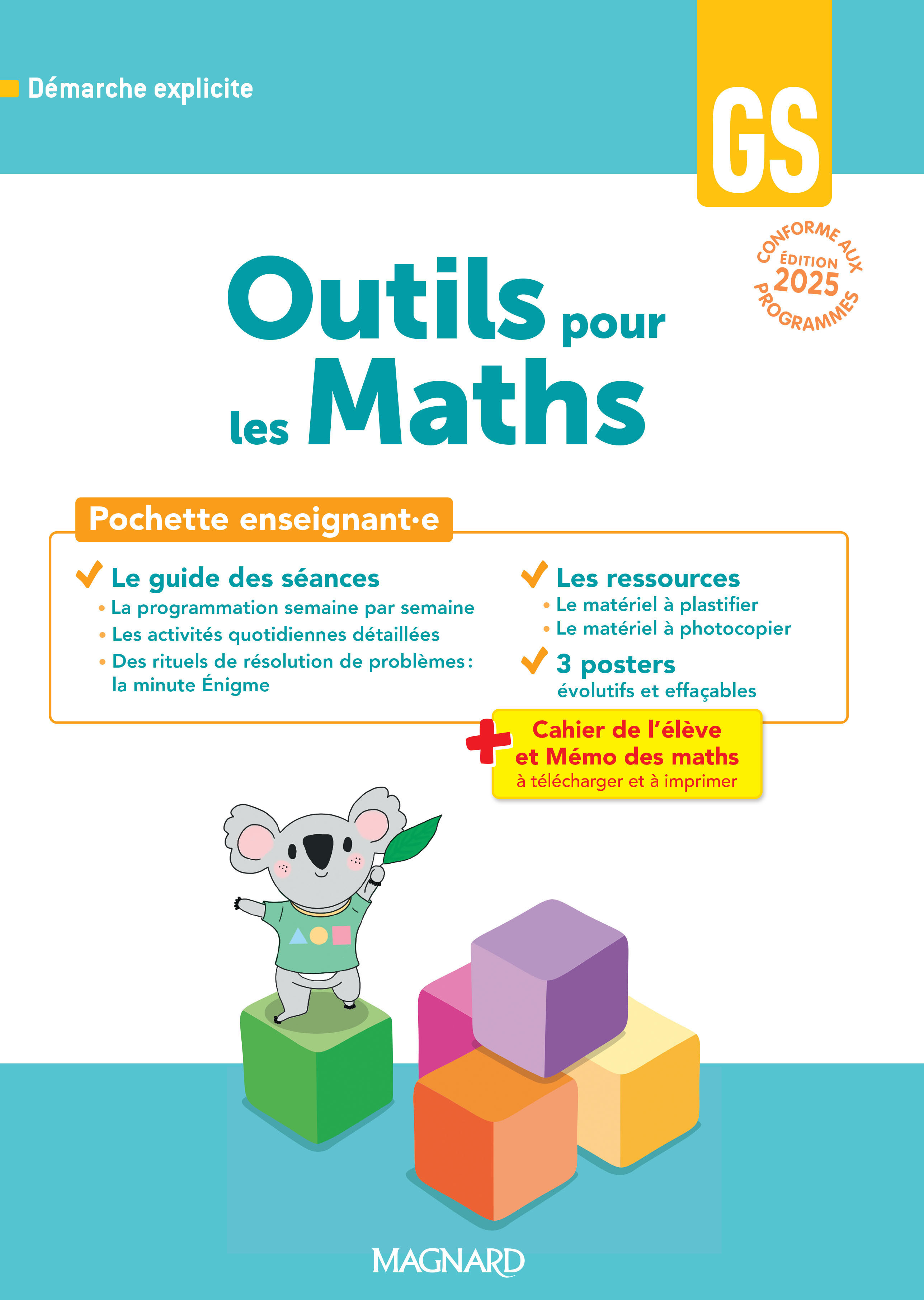 Outils pour les Maths GS (2025) - Guide pédagogique + Posters + Fiches ressources