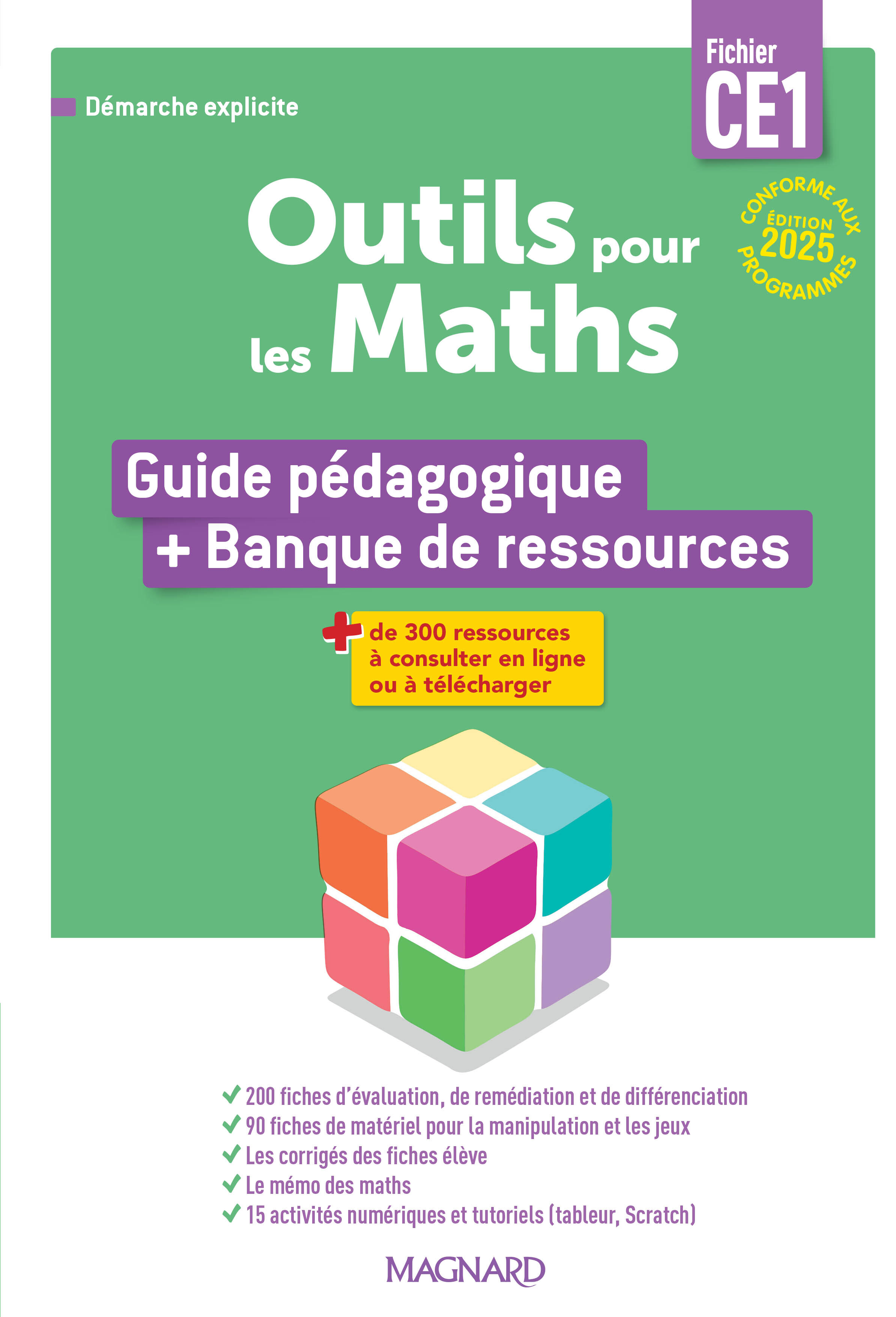 Outils pour les Maths CE1 par domaine (2025) - Guide pédagogique + Banque de ressources