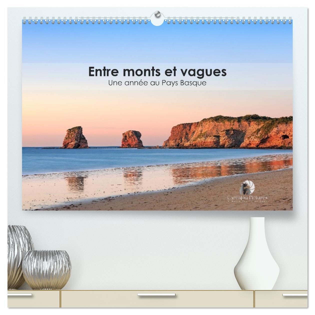 Entre monts et vagues - Une année au Pays Basque  (Calendrier mural 2026 DIN A2 vertical) calendrier de bureau