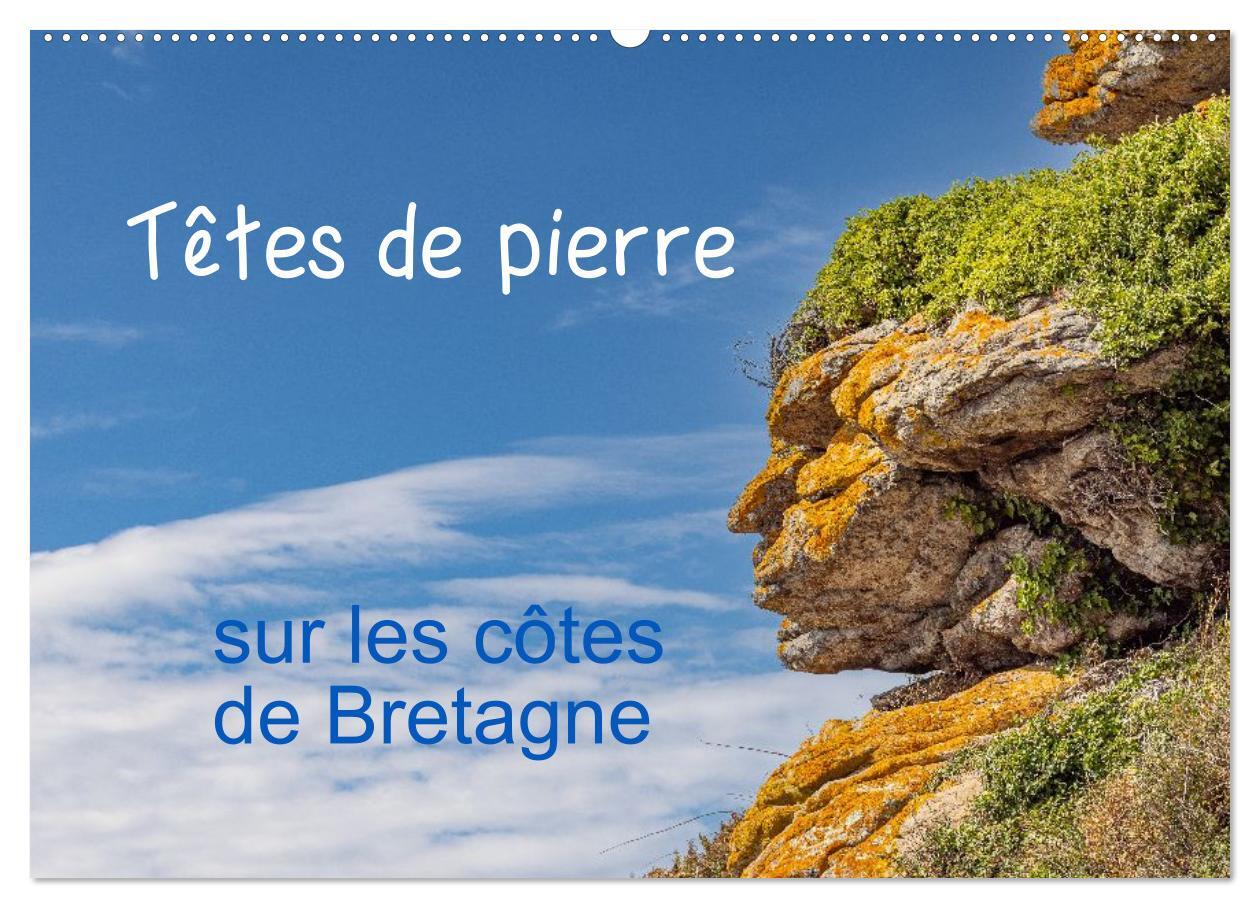 Têtes de pierre sur les côtes de Bretagne (Calendrier mural 2026 DIN A2 vertical), CALVENDO calendrier mensuel