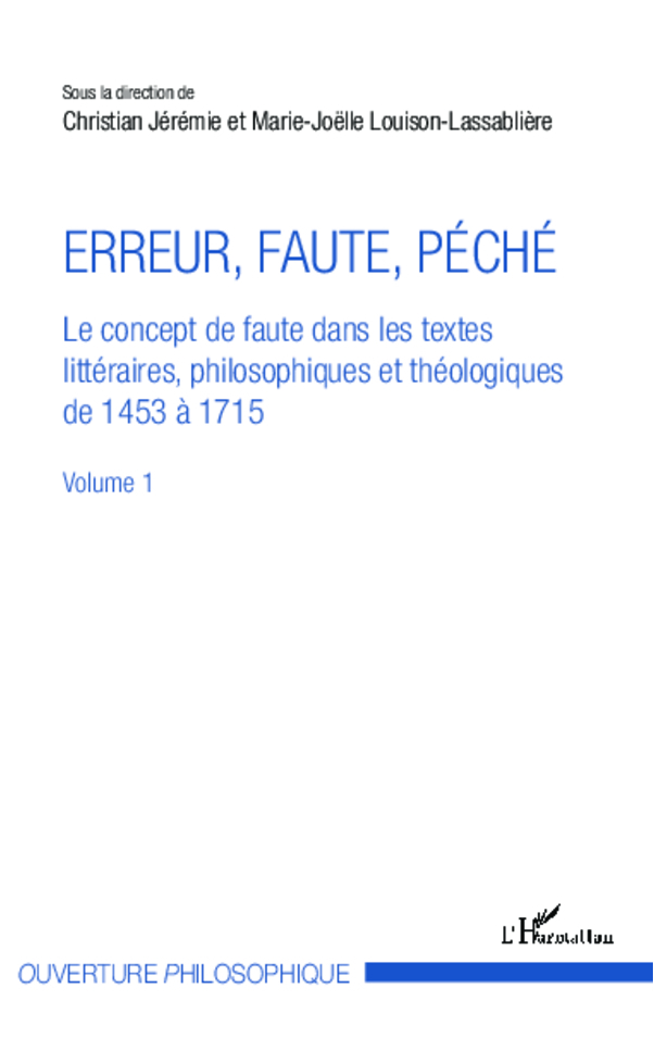 Erreur, faute, péché (Volume 1)