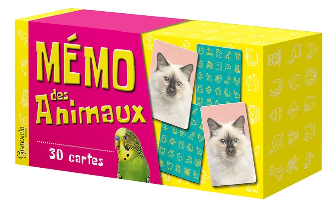 MEMO DES ANIMAUX 30 CARTES