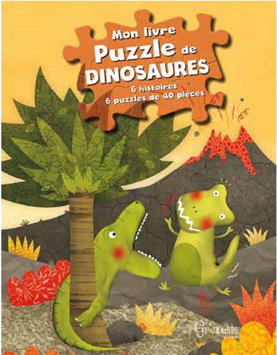 Mon livre puzzle de dinosaures - 6 histoires, 6 puzzles de 40 pièces
