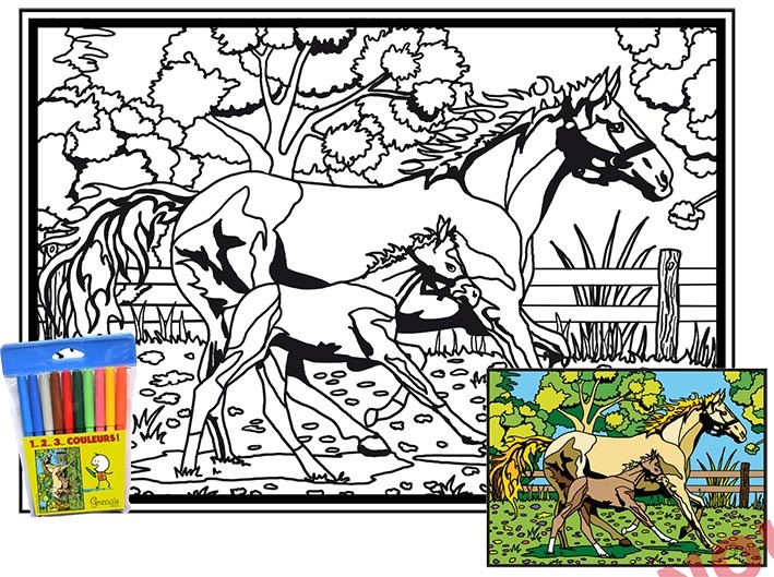 1-CHEVAUX 2 - 1 2 3 COULEURS