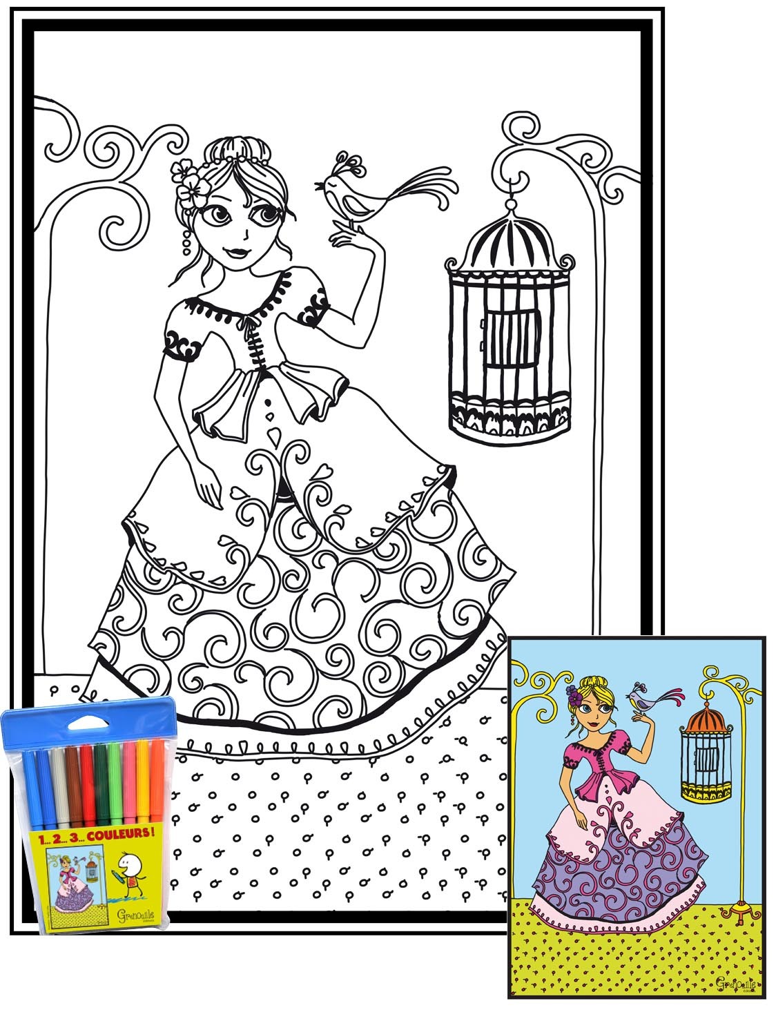 1-PRINCESSSE 3 - 1 2 3 COULEURS