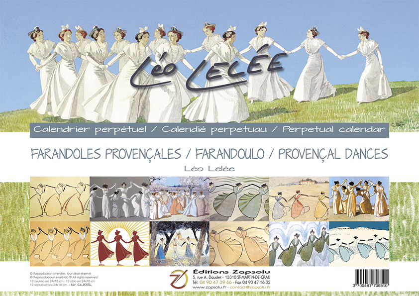 Calendrier perpétuel FARANDOLES PROVENÇALES format 42,5x29,7 cm