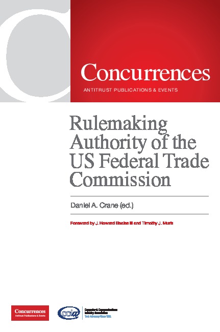 RULEMAKING AUTHORITY OF THE US FEDERAL TRADE COMMISSION