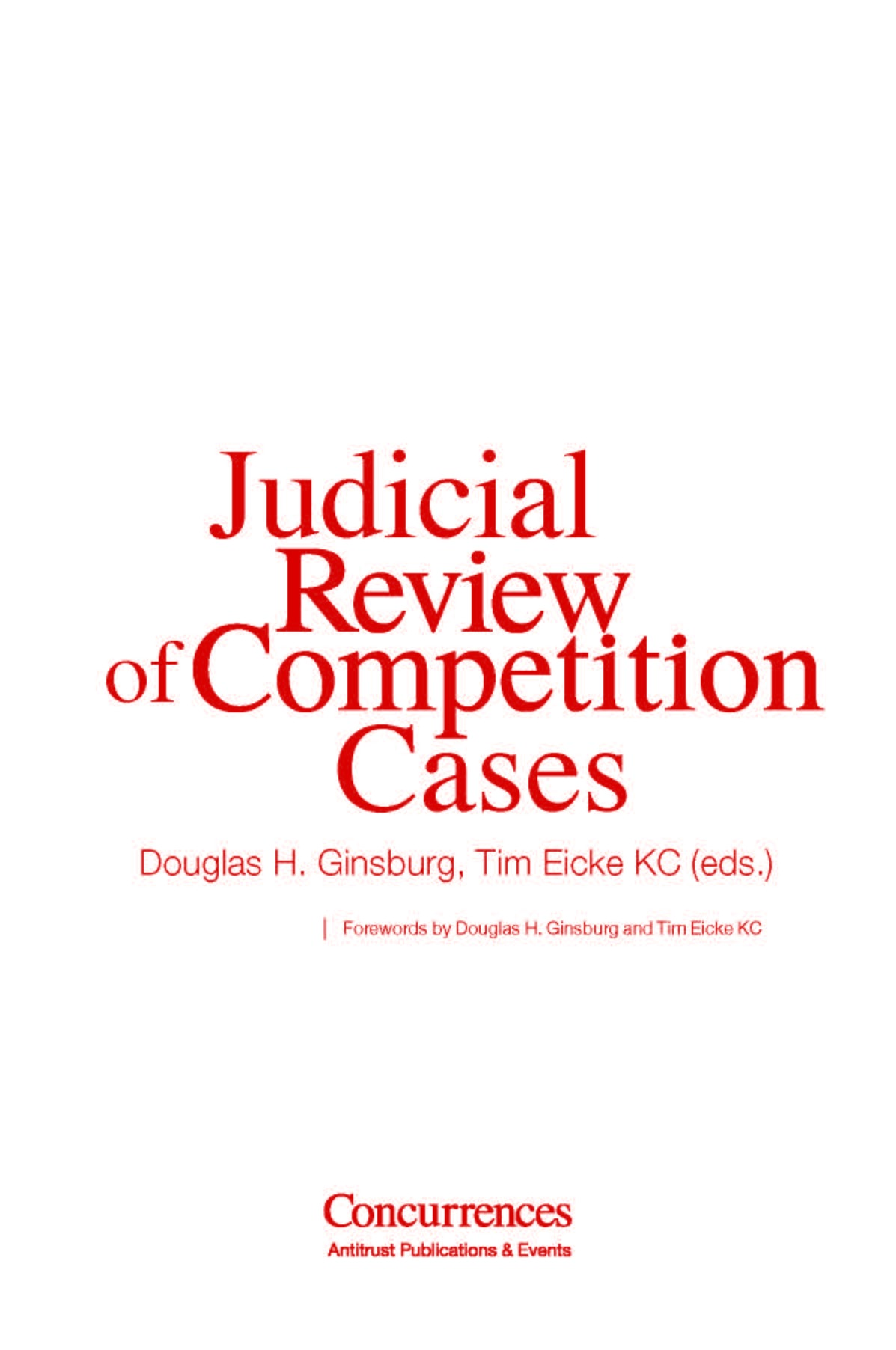 Judicial Review of Competition Cases