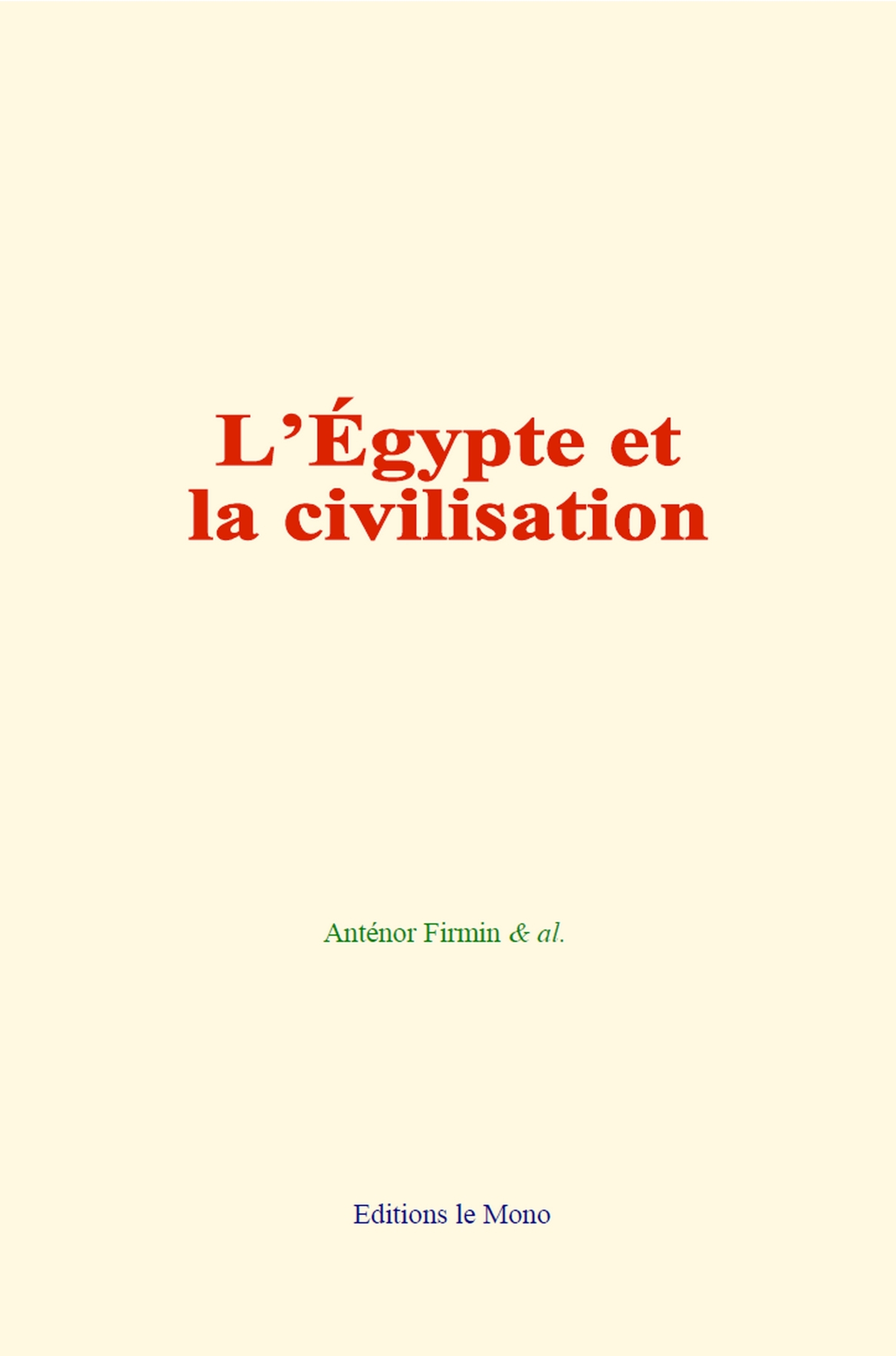 L’Égypte et la civilisation