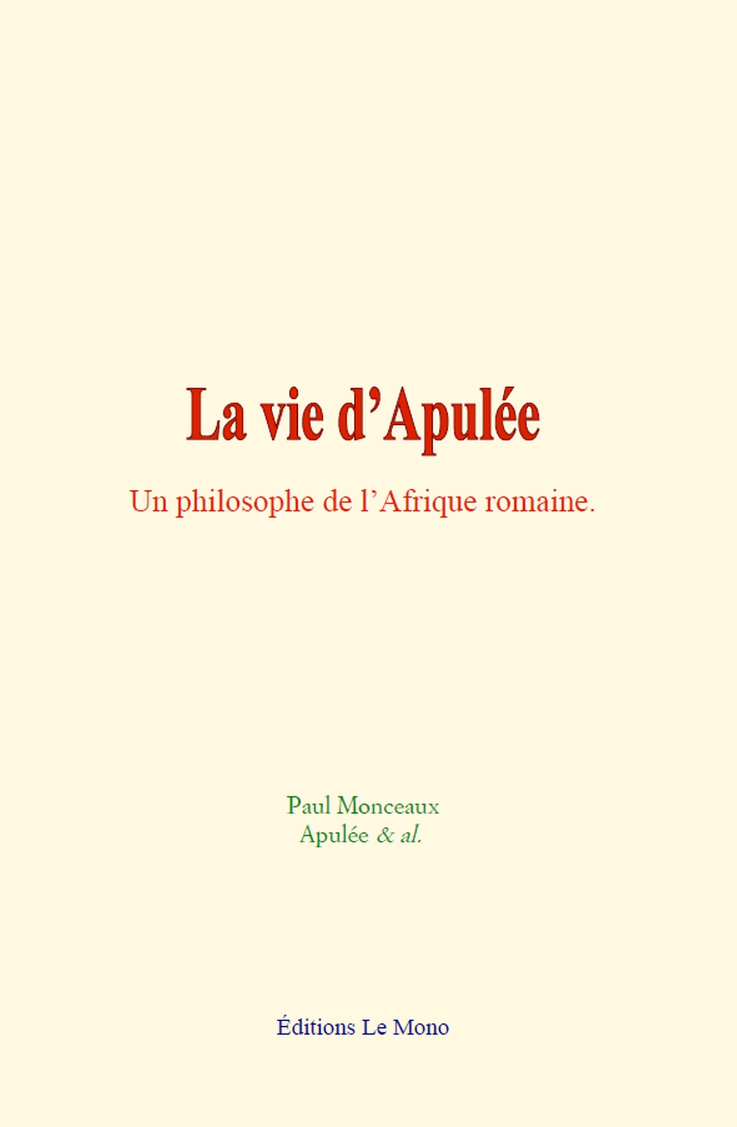 La vie d’Apulée