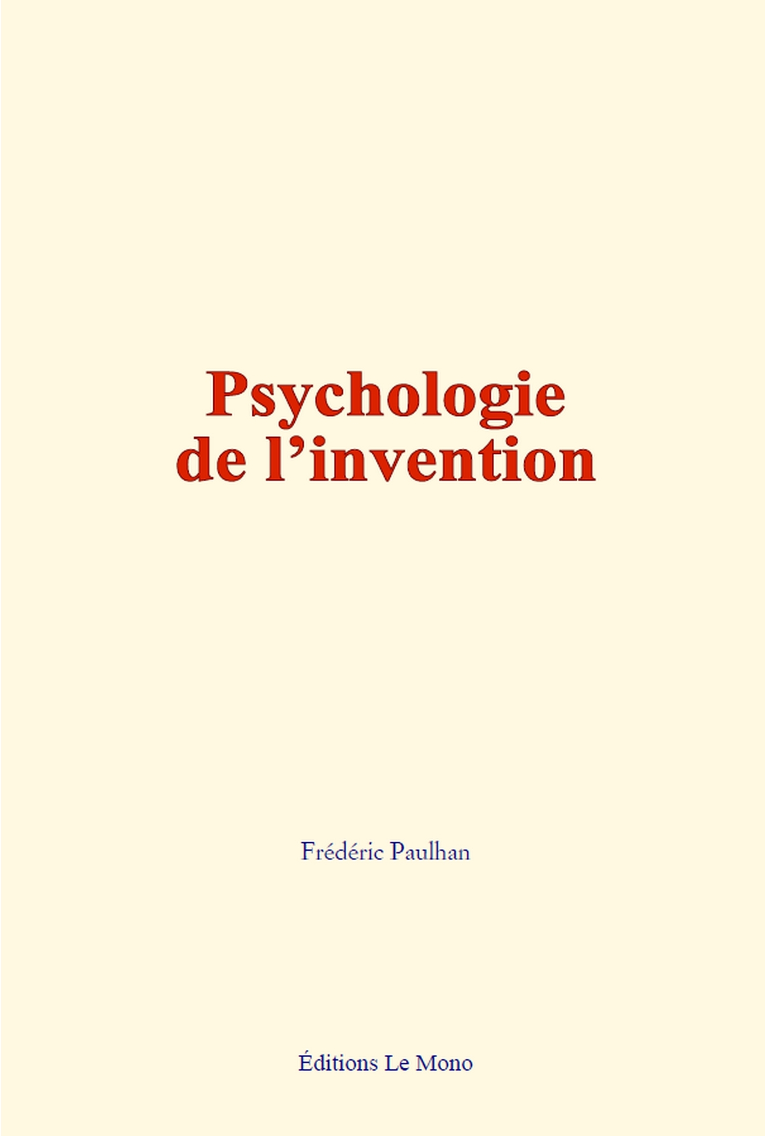 Psychologie de l’invention