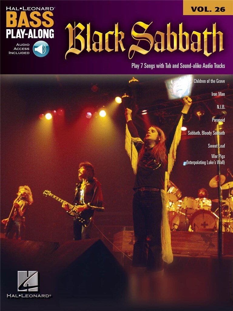 BLACK SABBATH : BASS PLAY-ALONG 26 - RECUEIL + ENREGISTREMENT(S) EN LIGNE