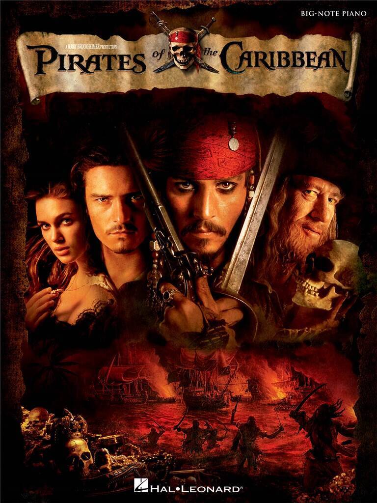 HANS ZIMMER : PIRATES OF THE CARIBBEAN  - PIANO BIG NOTE SONGBOOK - 10 SONGS