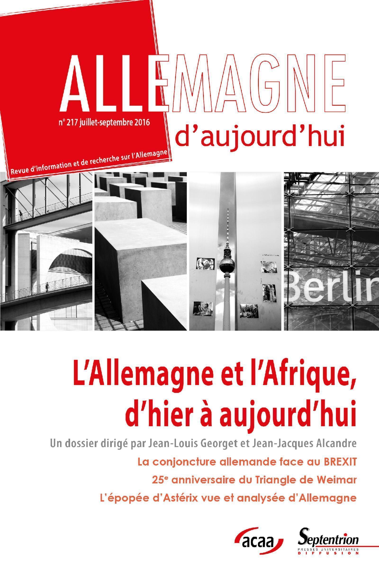 L'Allemagne et l'Afrique d'hier à aujourd'hui