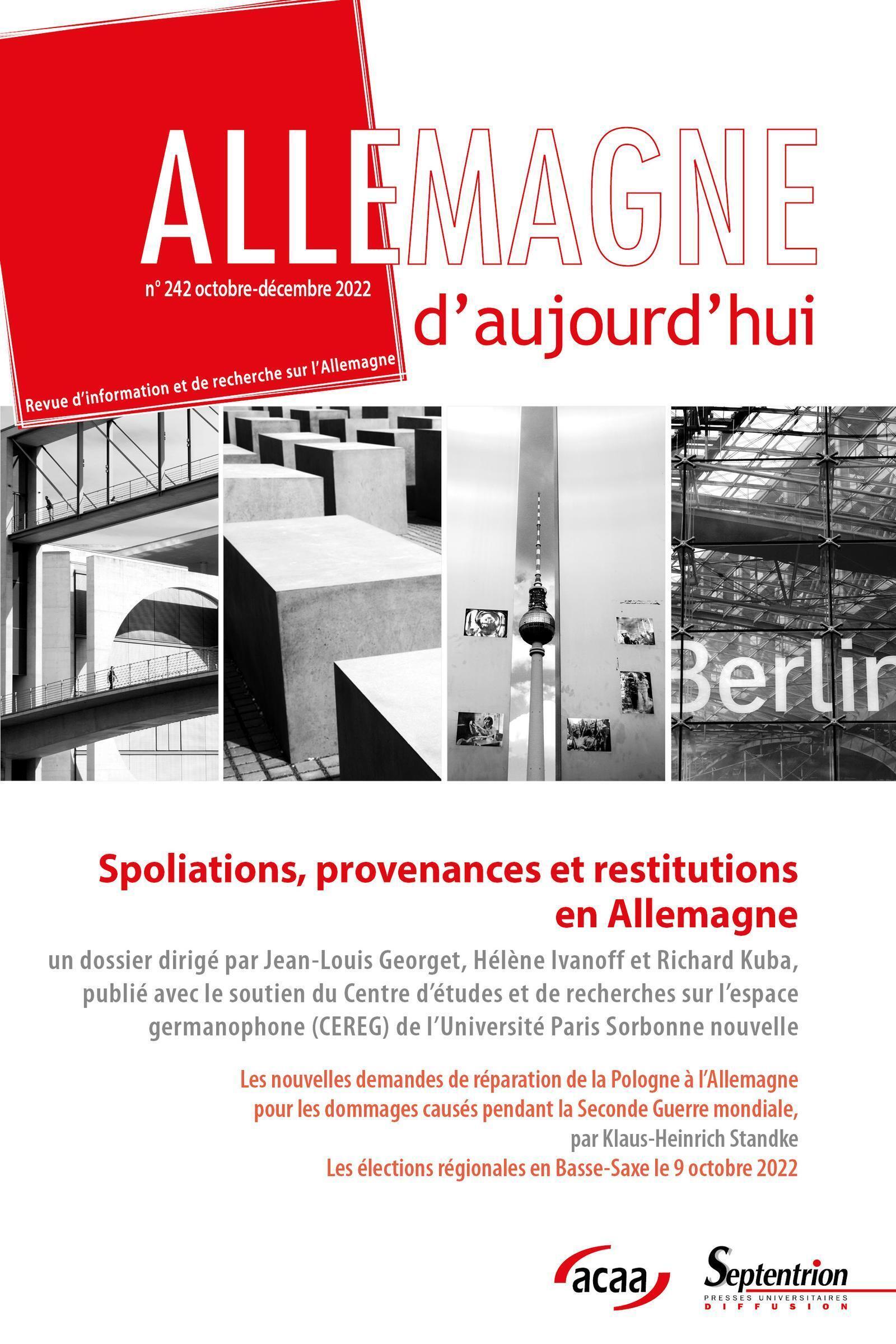 Spoliations, provenances et restitutions en Allemagne