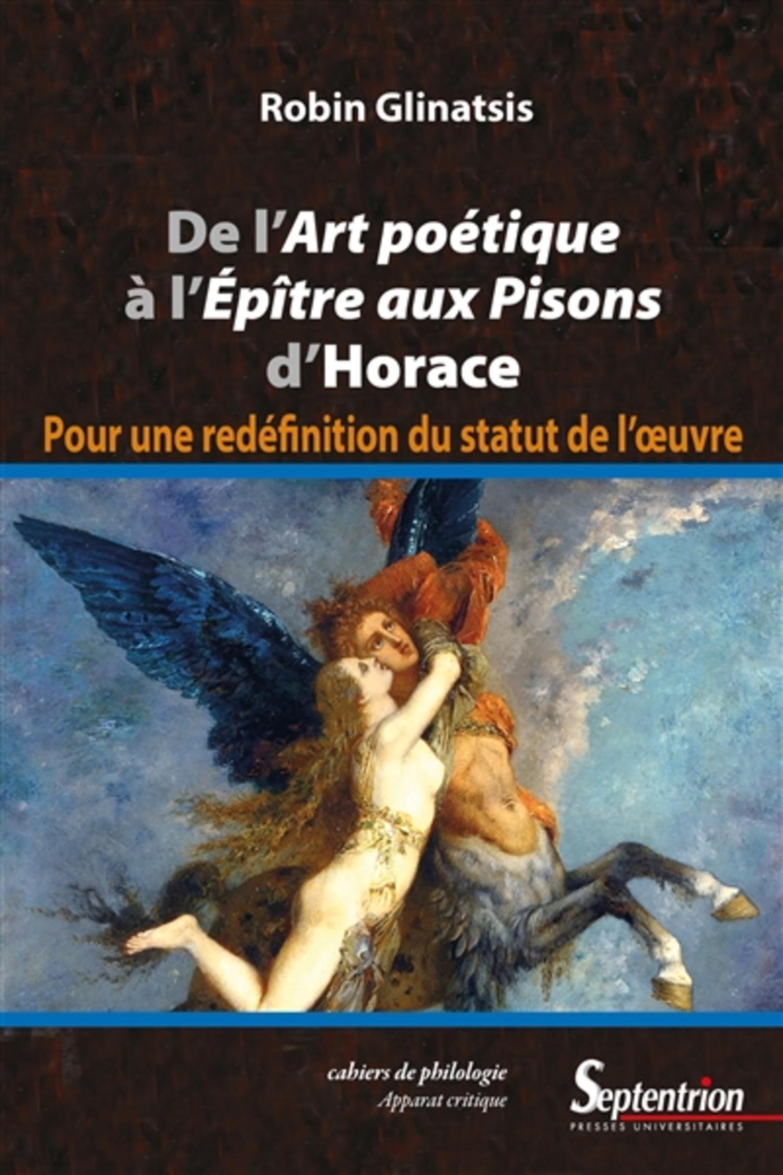 De l'art poétique à l'épître aux pisons d'Horace