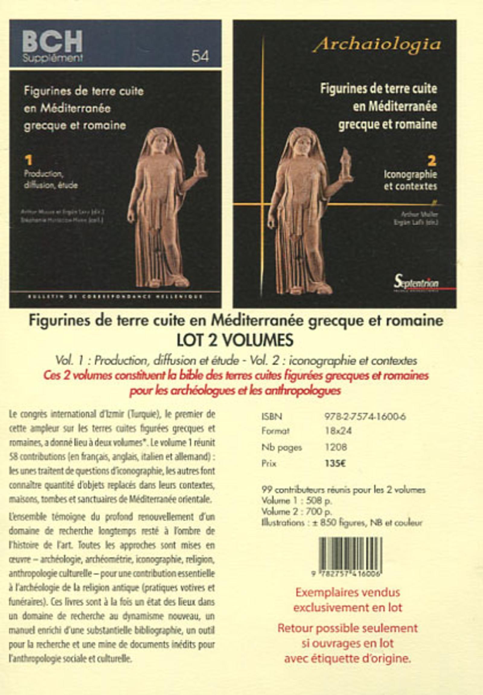 Figurines de terre cuite en Méditerranée grecque et romaine - Lot de 2 volumes