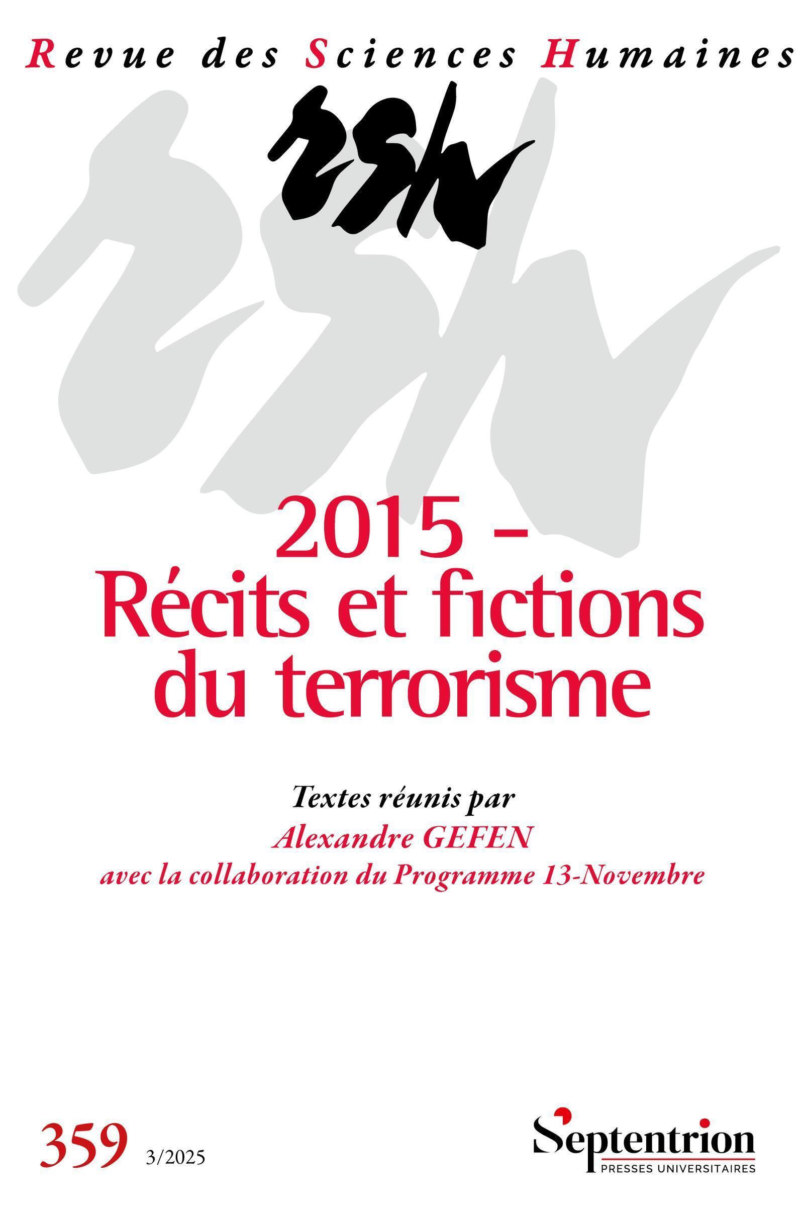 2015 - Récits et fictions du terrorisme
