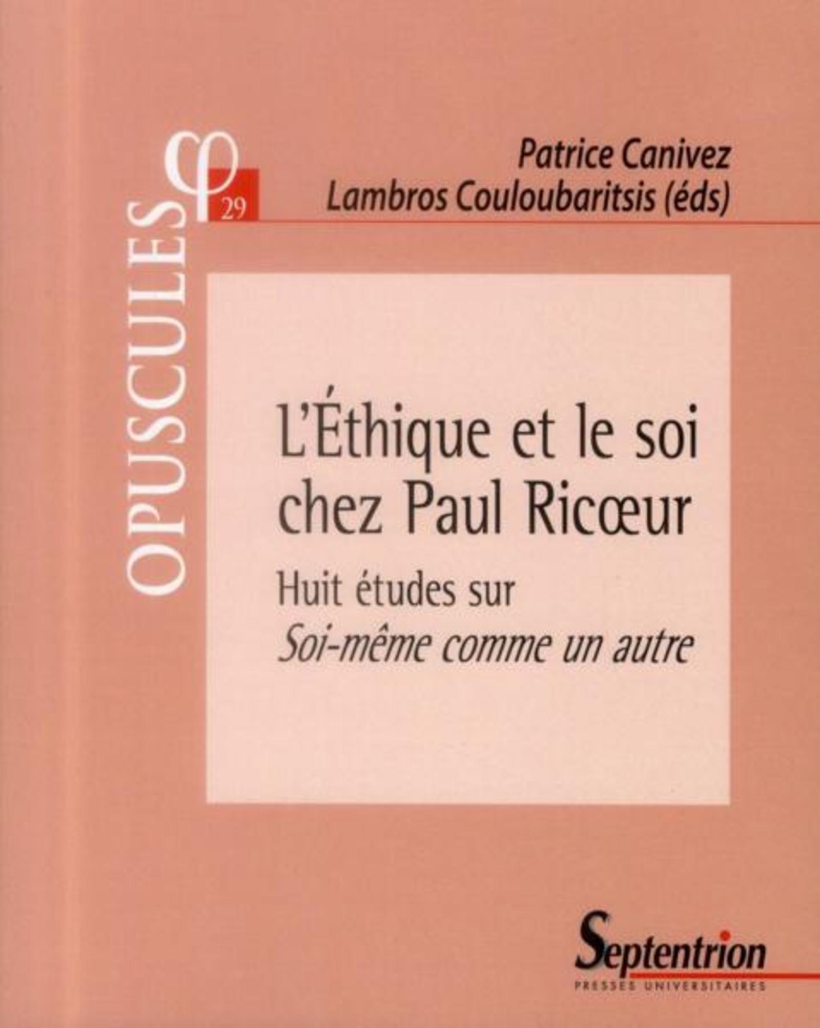 L''ETHIQUE ET LE SOI CHEZ PAUL RICUR