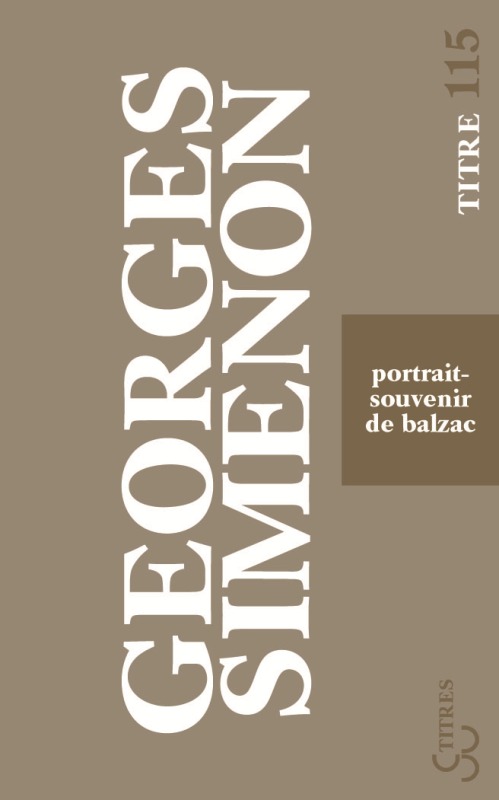 Portrait souvenir de Balzac