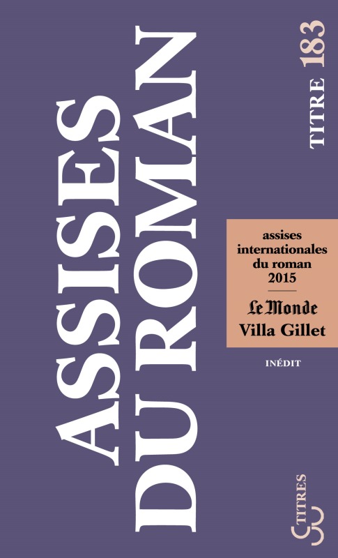Assises internationales du roman 2015