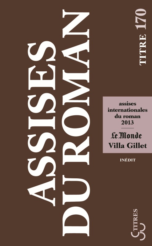 Assises internationales du roman 2013