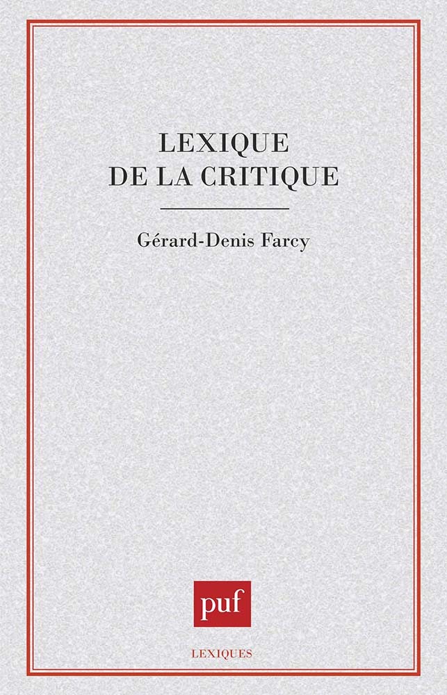 Lexique de la critique