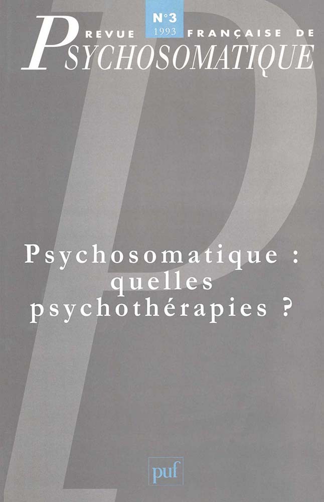 Revue française de psychosomatique n° 3 (1993)