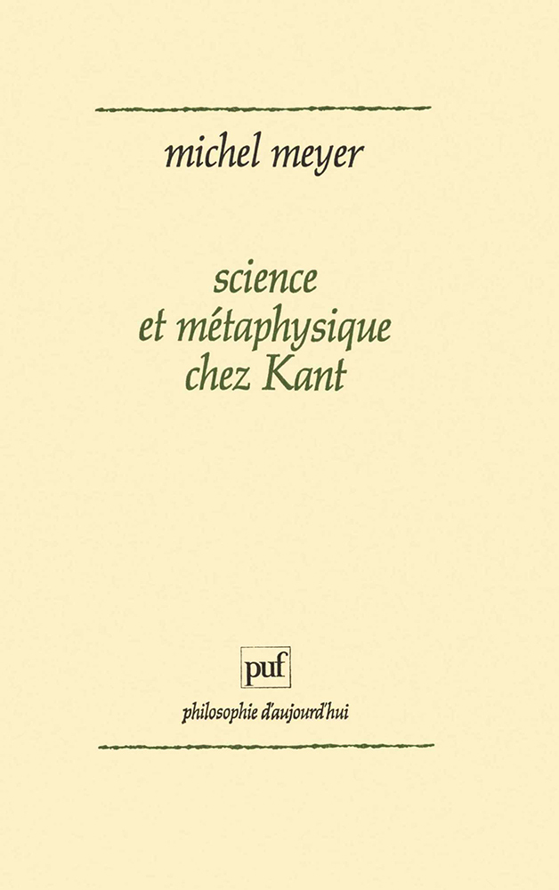 Science et métaphysique chez Kant