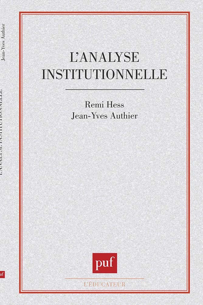 L'analyse institutionnelle