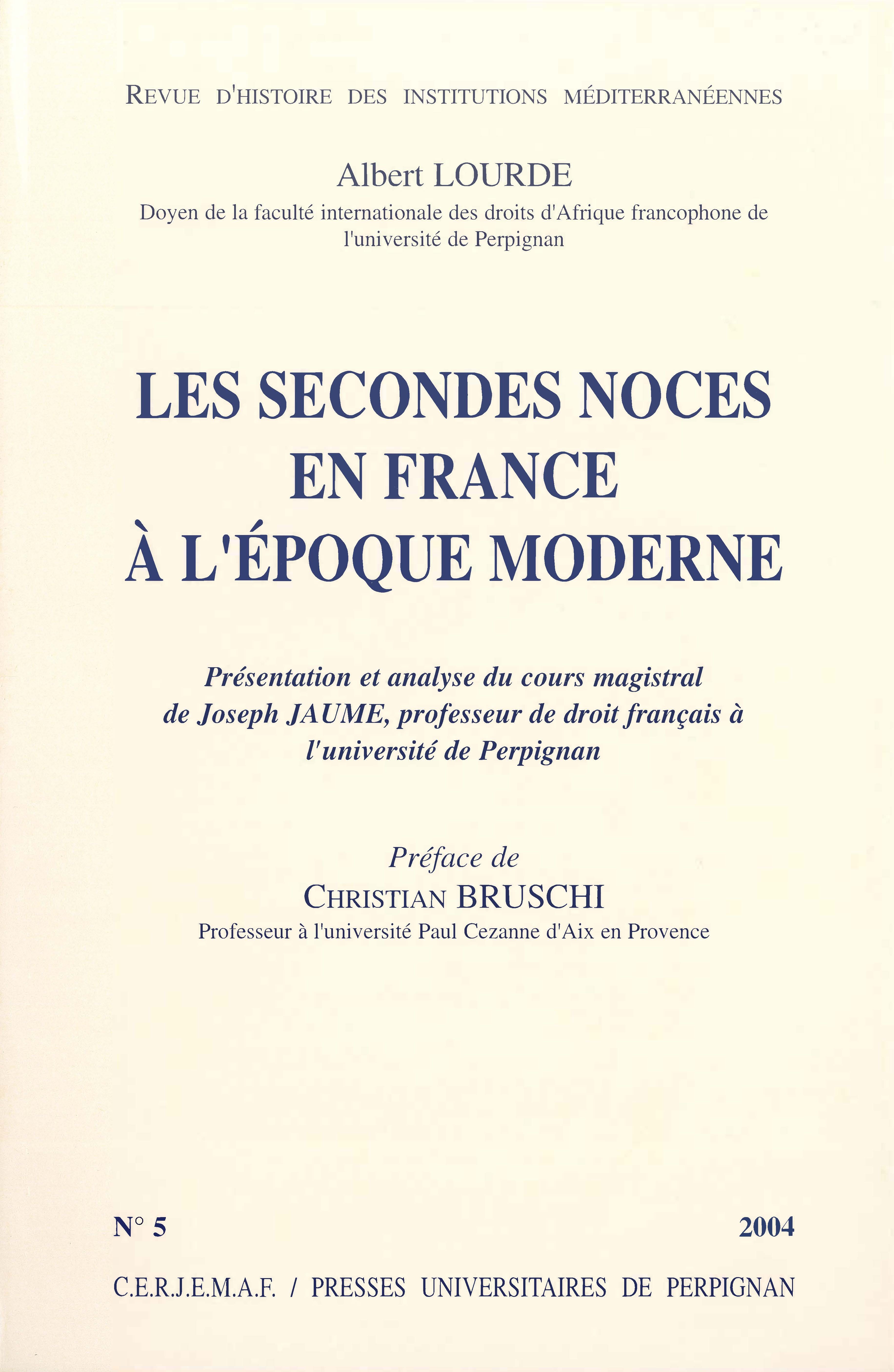 Secondes noces en France à l'époque moderne