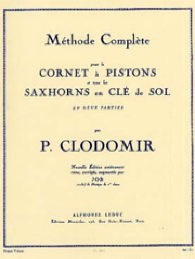 METHODE COMPLETE DE CORNET, VOL.1 - CORNET OU TOUT SAXHORN CLE DE SOL