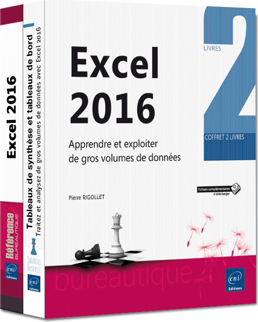 EXCEL 2016 - COFFRET DE 2 LIVRES : APPRENDRE ET EXPLOITER DE GROS VOLUMES DE DONNEES