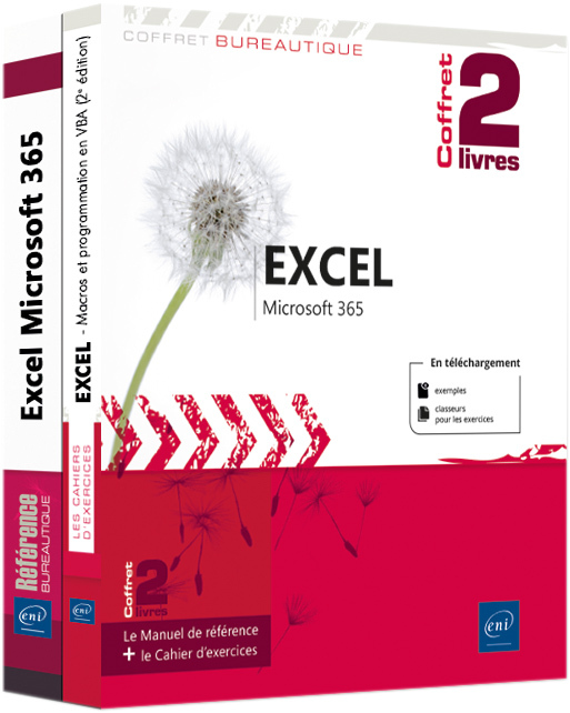 EXCEL MICROSOFT 365 - COFFRET DE 2 LIVRES : LE MANUEL DE REFERENCE + LE CAHIER D'EXERCICES SUR LES M
