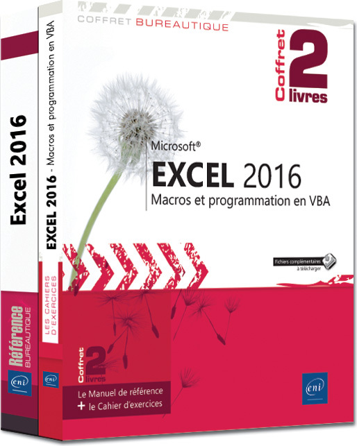 EXCEL 2016 - COFFRET DE 2 LIVRES - LE MANUEL DE REFERENCE + LE CAHIER D'EXERCICES SUR LES MACROS ET