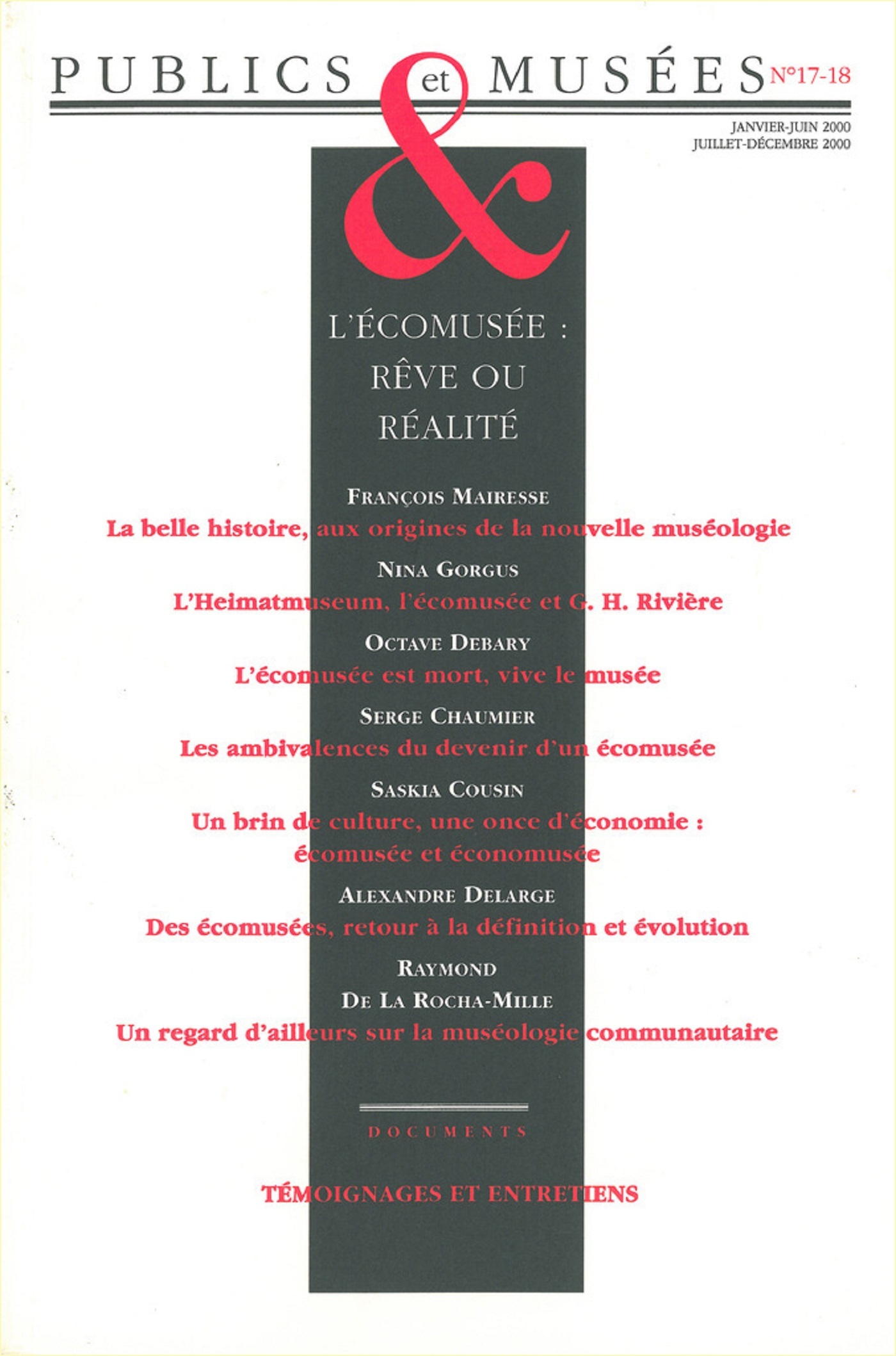 Publics et Musées n° 17-18