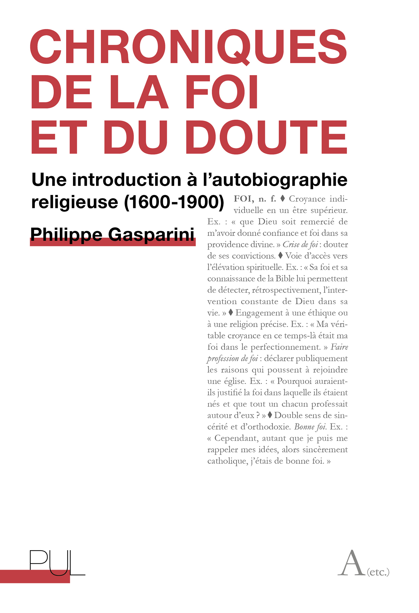 Chroniques de la foi et du doute