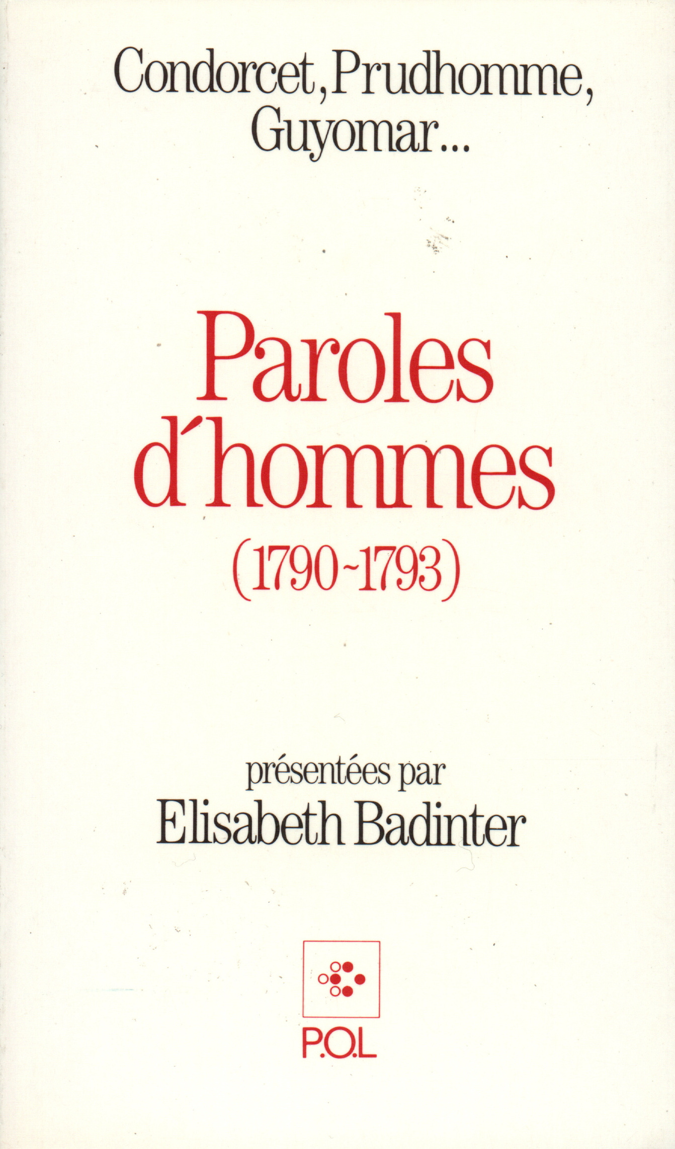 Paroles d'hommes (1790-1793)
