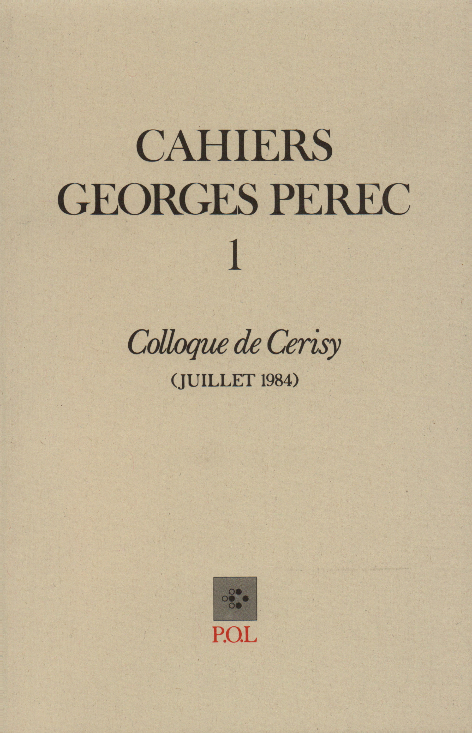 Cahiers Georges Perec
