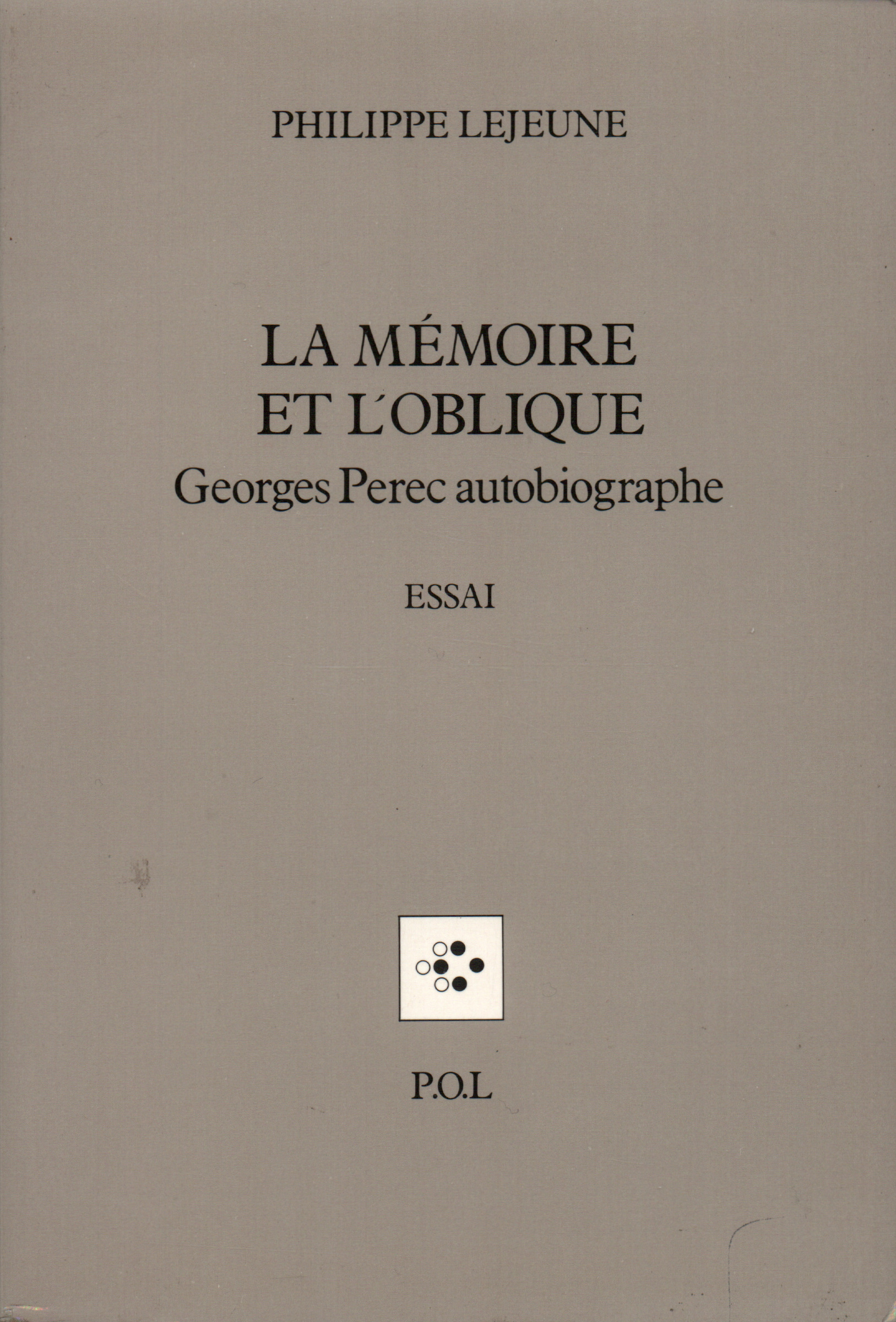 La Mémoire et l'Oblique