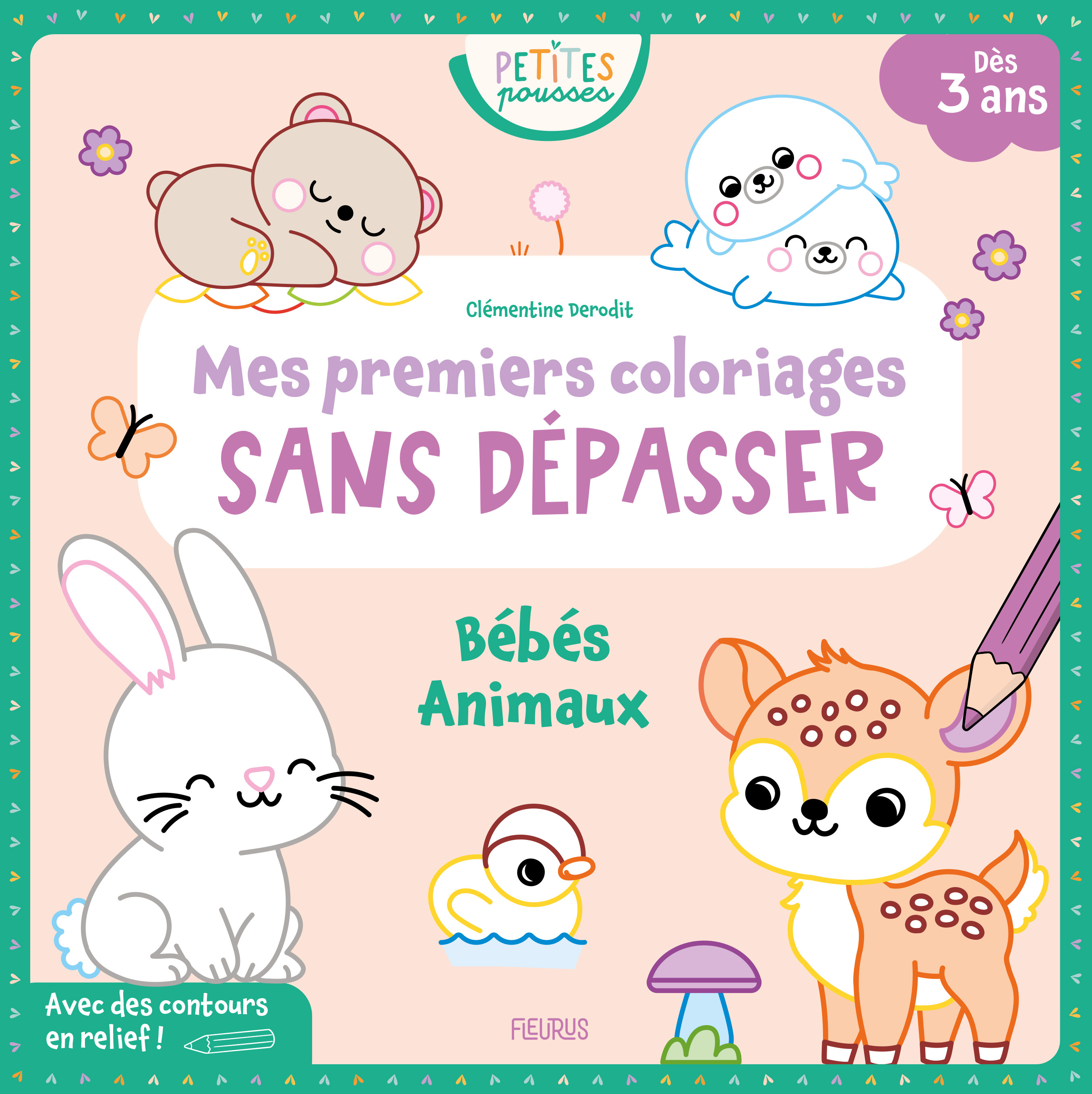 Mes premiers coloriages sans dépasser - Bébés animaux