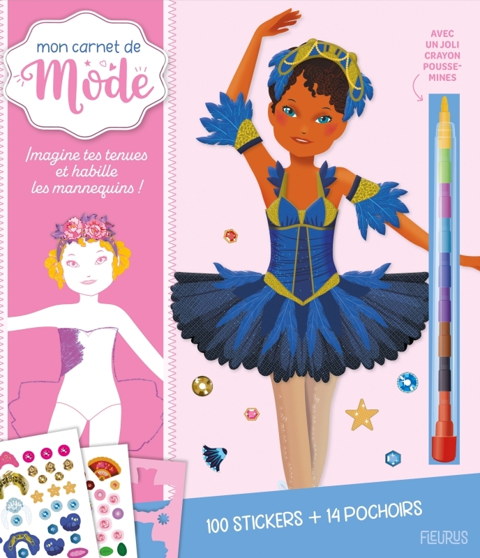 Mon carnet de mode avec stickers et pochoirs - Ballerines