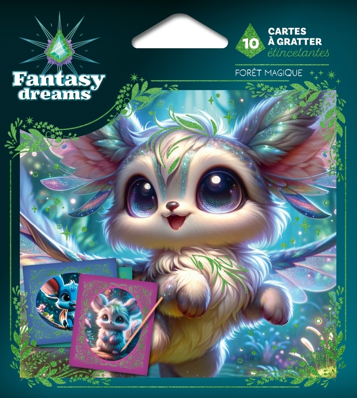 Cartes à gratter étincelantes - Forêt magique