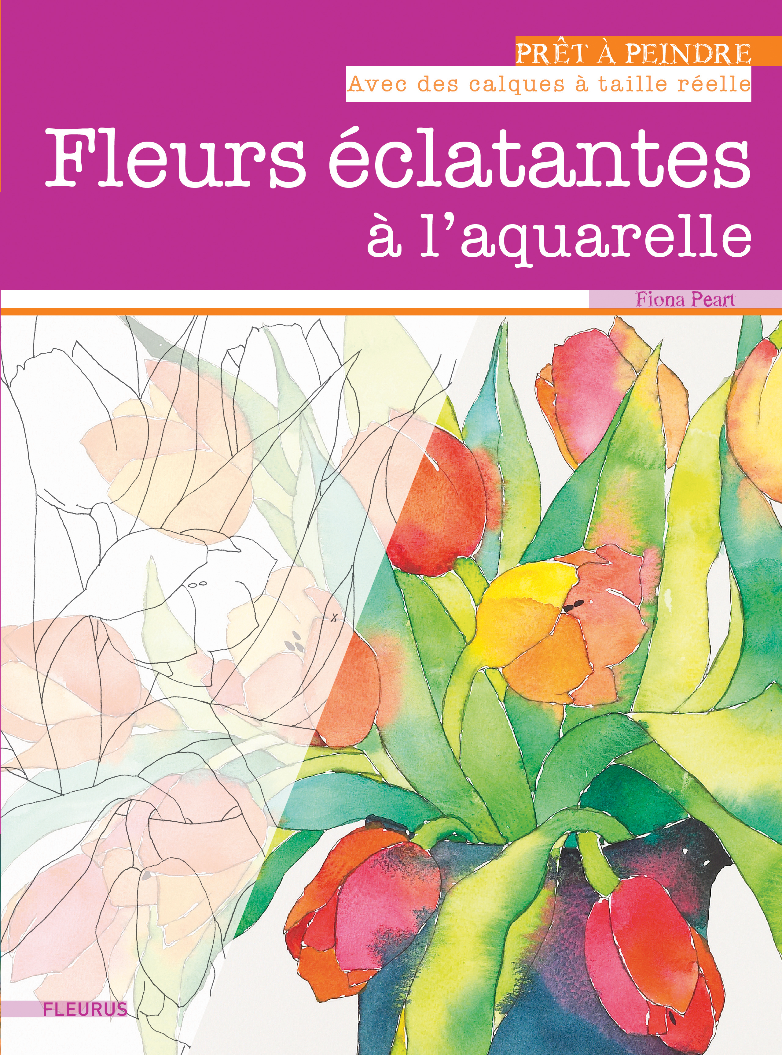 FLEURS ECLATANTES A L'AQUARELLE
