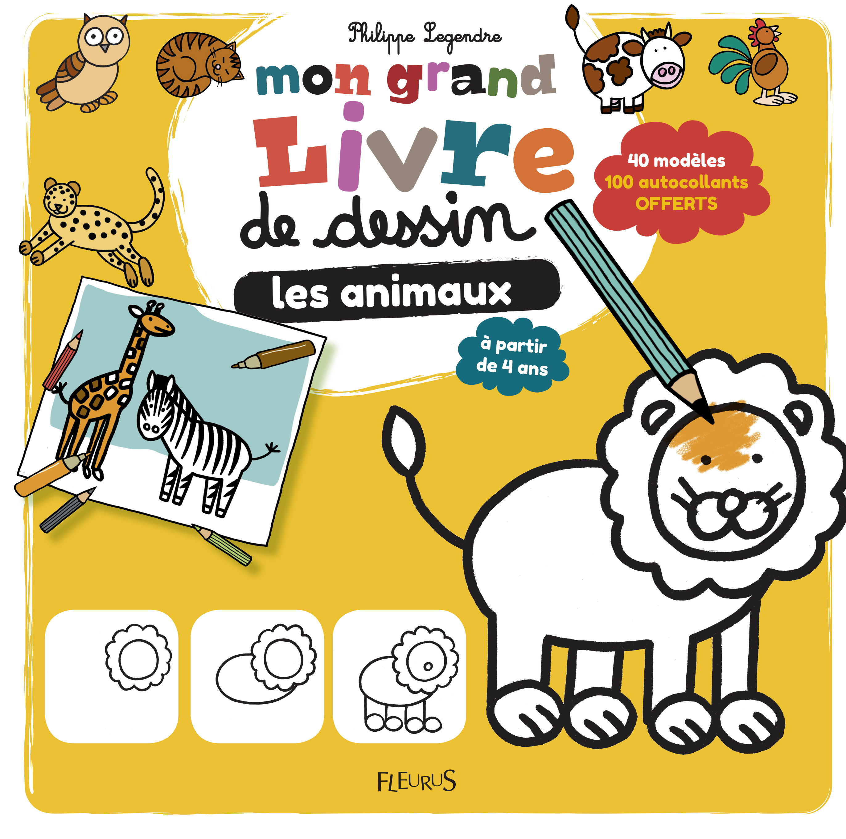 Mon grand livre de dessin - Les animaux