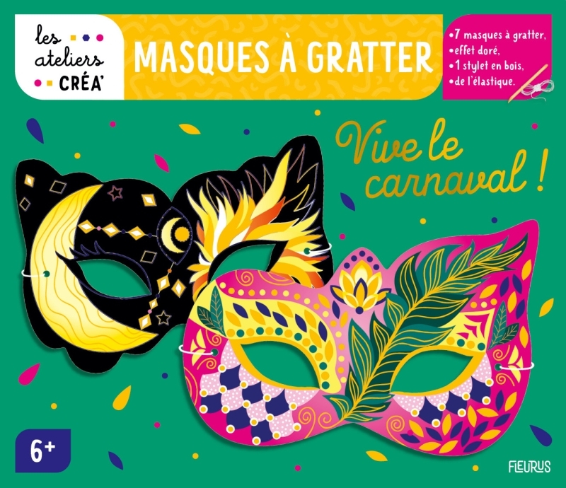 Masques à gratter   Vive le carnaval !