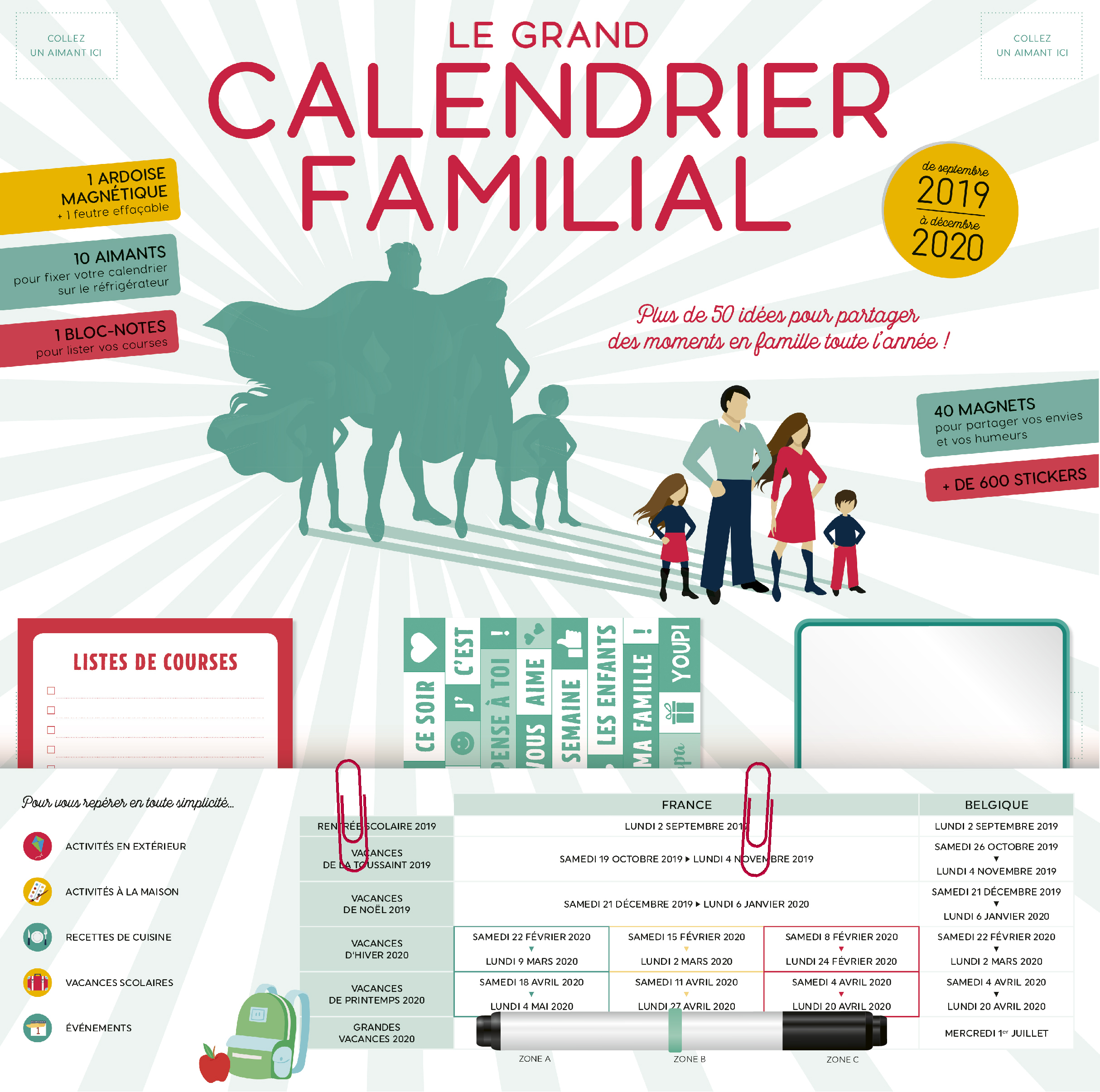 Le grand calendrier familial 2019-2020