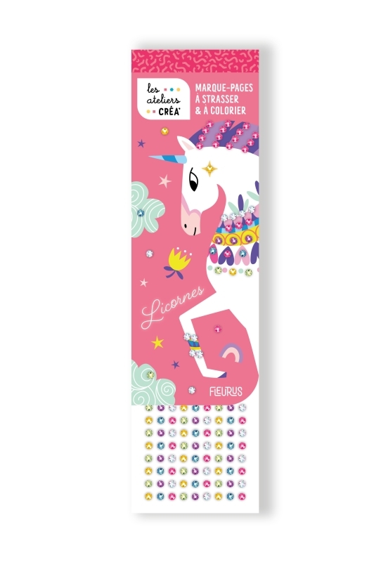Marque-pages à strasser Licornes